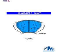 BRAKE PAD SET DISC BRAKE 13.0460-5877.2 FOR MAZDA 13B-MSP 1.3L 2cyl RX-8