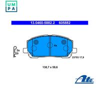 BRAKE PAD SET DISC BRAKE 13.0460-5882.2 FOR LEXUS 1MZ-FE 3.0L 6cyl RX SUV