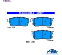 Brake pads 13.0460-5887.2 ATE for SUZUKI DAIHATSU SUBARU NISSAN