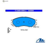ATE Brake pad set 13.0460-5890.2 with acoustic wear warning MITSUBISHI: L200 III Pickup, Delica / Space Gear MPV