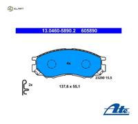 ATE Brake pad set 13.0460-5890.2 with acoustic wear warning MITSUBISHI: L200 III Pickup, Delica / Space Gear MPV