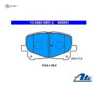 ATE 13.0460-5891.2 Brake pad set