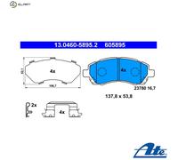 Fits ATE 13.0460-5895.2 Brake Pad Set, disc brake UK Stock