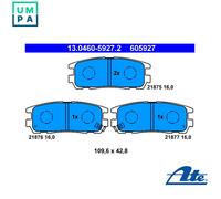 BRAKE PAD SET DISC BRAKE 13.0460-5927.2 FOR VAUXHALL MONTEREY/Mk/II FRONTERA