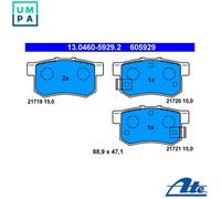 BRAKE PAD SET DISC BRAKE 13.0460-5929.2 FOR MG HONDA INTEGRA CIVIC/VII/FERIO