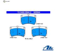 ATE 13.0460-5944.2 Brake Pad Set, disc brake for KIA,MAZDA