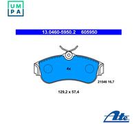 ATE Brake Pad Set 13.0460-5950.2 - Disc Brake - Fits Nissan Primera, Almera Mk II