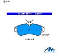 Fits ATE 13.0460-5950.2 Brake Pad Set, disc brake DE stock