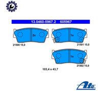 Brake pads 13.0460-5967.2 ATE for SUZUKI VITARA Cabrio VITARA / ESCUDO X-90