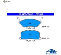 ATE 13.0460-5969.2 Brake Pad Set, disc brake for TOYOTA