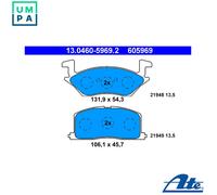 BRAKE PAD SET DISC BRAKE 13.0460-5969.2 FOR TOYOTA -E2E2E-E 1.3L 4E-FE 1.3L 4cyl