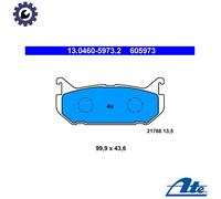 ATE Brake Pad Set 13.0460-5973.2 - for Mazda 626 IV, MX-6, Xedos 6, Probe II & Ford USA