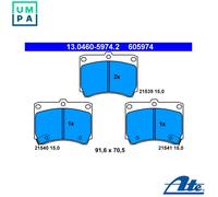 ATE Brake Pad Set 13.0460-5974.2 - Disc Brake for Mazda 323