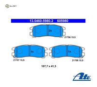 ATE 13.0460-5980.2 Brake pad set