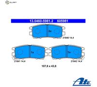 Brake pads 13.0460-5981.2 ATE for MITSUBISHI PAJERO/SHOGUN Canvas Top
