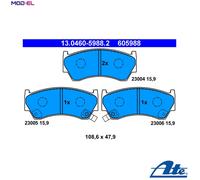 FITS FOR NISSAN ALMERA HATCHBACK 1 BRAKE PAD SET, DISC BRAKE 13.0460-5988.2 ATE