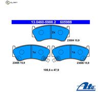 FITS FOR NISSAN ALMERA HATCHBACK 1 BRAKE PAD SET, DISC BRAKE 13.0460-5988.2 ATE