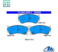 FITS FOR NISSAN ALMERA HATCHBACK 1 BRAKE PAD SET, DISC BRAKE 13.0460-5988.2 ATE