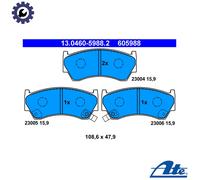 FITS FOR NISSAN ALMERA HATCHBACK 1 BRAKE PAD SET, DISC BRAKE 13.0460-5988.2 ATE