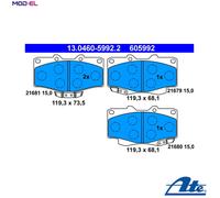 BRAKE PAD SET DISC BRAKE 13.0460-5992.2 FOR TOYOTA 1KZ-T/TE 3.0L 4cyl