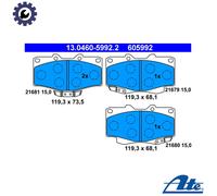 BRAKE PAD SET DISC BRAKE 13.0460-5992.2 FOR TOYOTA 1KZ-T/TE 3.0L 4cyl