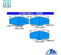 ATE 13.0460-5992.2 Brake pad set