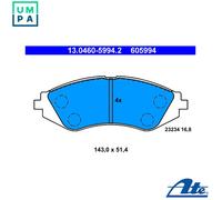 BRAKE PAD SET DISC BRAKE 13.0460-5994.2 FOR DAEWOO LANOS/SENS REZZO TACUMA 1.8L