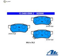 Fits ATE 13.0460-5998.2 Brake Pad Set, disc brake OE REPLACEMENT