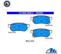 Fits ATE 13.0460-5998.2 Brake Pad Set, disc brake OE REPLACEMENT