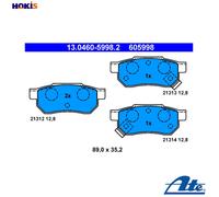 Fits ATE 13.0460-5998.2 Brake Pad Set, disc brake OE REPLACEMENT