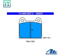 ATE Brake Pad Set 13.0460-6027.2 for Alfa Romeo, Mercedes-Benz, VW, Ford