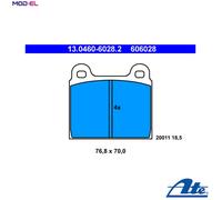 Brake pads 13.0460-6028.2 ATE for VW TRANSPORTER Mk II Bus TRANSPORTER T3 Van