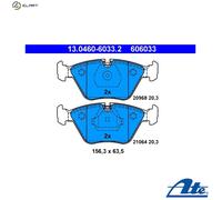 Brake Pad Set, disc brake ATE 13.0460-6033.2 for BMW 5 (E34) 2.0 1987-199