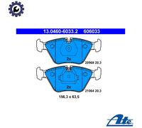 Brake Pad Set, disc brake ATE 13.0460-6033.2 for BMW 5 (E34) 2.0 1987-199