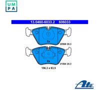 Brake Pad Set, disc brake ATE 13.0460-6033.2 for BMW 5 (E34) 2.0 1987-199