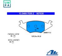 ATE Brake pad set excl. wear warning contact 13.0460-7030.2 Brake pads,Brake pad set, disc brake VW,SEAT,GOLF II (19E, 1G1),Jetta II (19E, 1G2, 165)