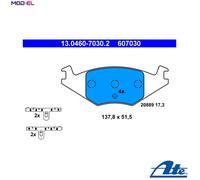 ATE Brake pad set excl. wear warning contact 13.0460-7030.2 Brake pads,Brake pad set, disc brake VW,SEAT,GOLF II (19E, 1G1),Jetta II (19E, 1G2, 165)