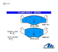 BRAKE PAD SET DISC BRAKE 13.0460-7032.2 FOR VW SANTANA GOLF/II/Mk//Cabriolet