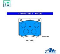 BRAKE PAD SET DISC BRAKE 13.0460-7042.2 FOR HYUNDAI FORD ESCORT/Mk/II/Turnier