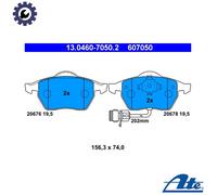 ATE Brake Pad Set 13.0460-7050.2 - Front, Disc Brake - Fits Audi 100 C4 / 100 C4 Avant / A6 C4