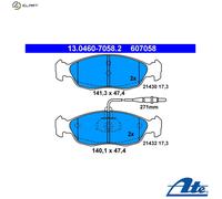 Brake pads 13.0460-7058.2 ATE for PEUGEOT 205 Mk II 306 Hatchback 306