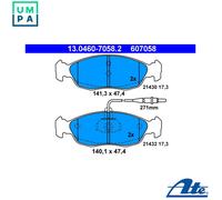 Brake pads 13.0460-7058.2 ATE for PEUGEOT 205 Mk II 306 Hatchback 306