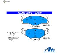 ATE Brake Pad Set 13.0460-7059.2 - Disc Brake, excl. Wear Warning Contact - VW/SEAT Polo (6N2)