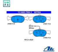 Brake pads 13.0460-7064.2 ATE for FIAT BRAVA BRAVO I MAREA MAREA Weekend