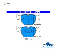 Brake pads 13.0460-7078.2 ATE for BMW 7 5 5 Touring X5 X3