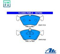 ATE 13.0460-7080.2 Brake pad set