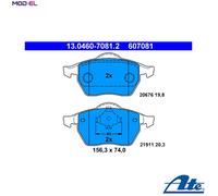 ATE 13.0460-7081.2 Brake pad set