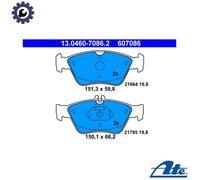 ATE Brake pad set MERCEDES-BENZ 13.0460-7086.2 0024204420,0024209620,0044200220 A0024204420,A0024209620,A0044200220
