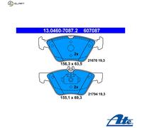 ATE Brake Pad Set 13.0460-7087.2 – Disc Brake for Mercedes‑Benz/Chrysler CLK SLK C208 A208 W210