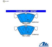 ATE Brake Pad Set 13.0460-7087.2 – Disc Brake for Mercedes‑Benz/Chrysler CLK SLK C208 A208 W210